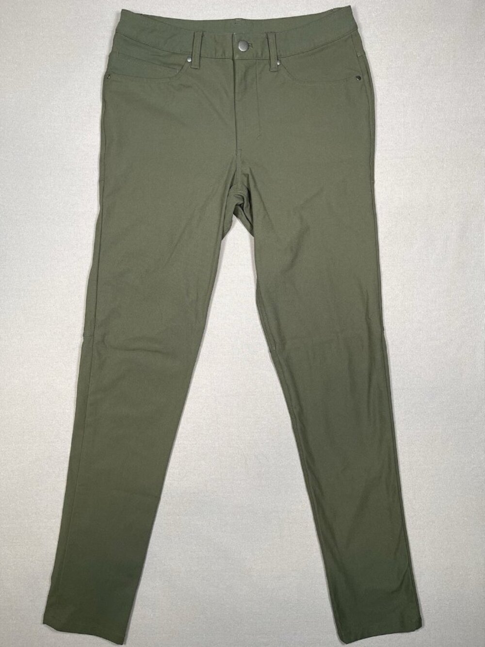 Lululemon ABC Warpstreme 5 Pocket Slim Fit Green Pants - Men Size 28 X 31